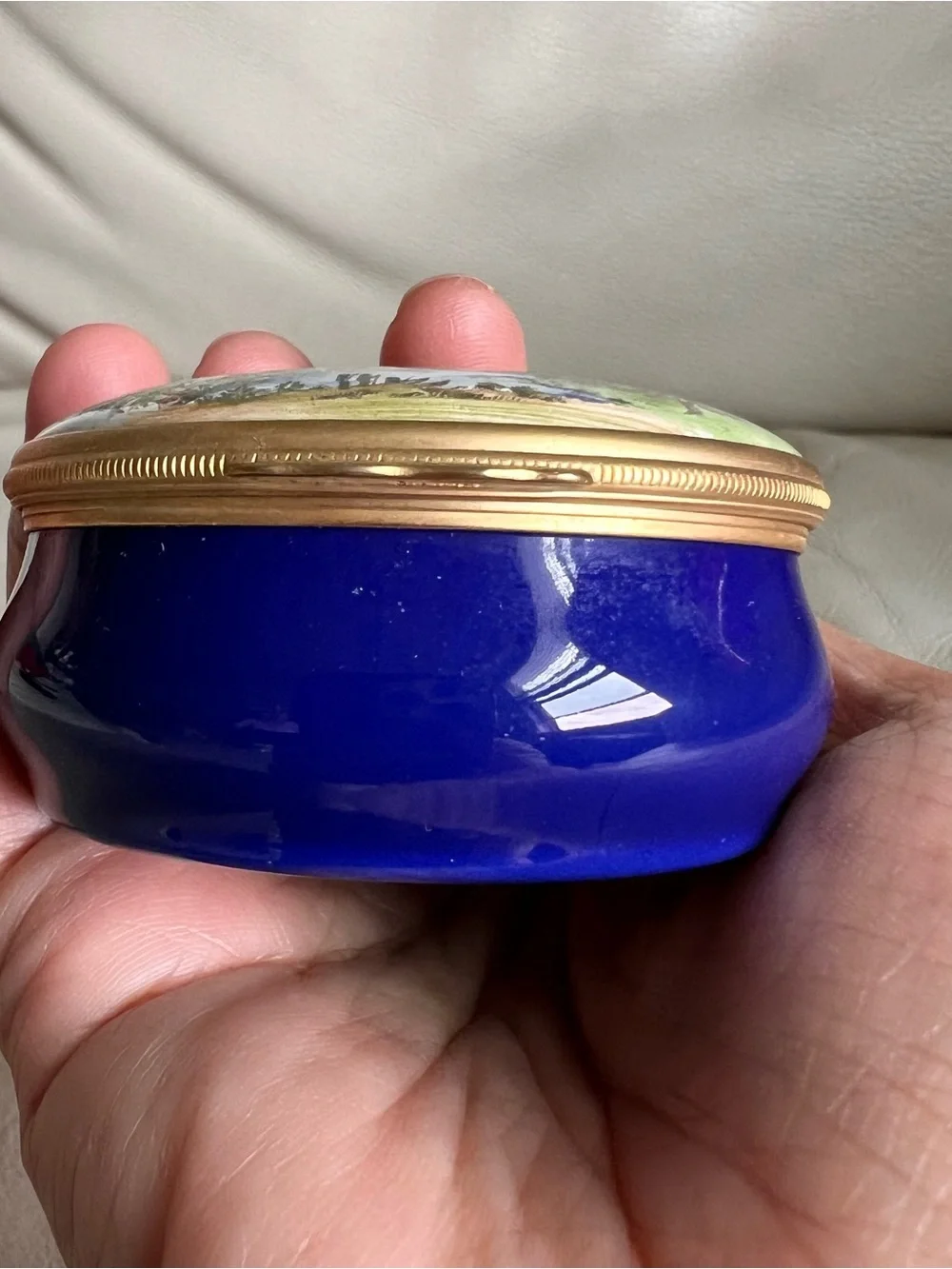 Halcyon Days Enamels Hot Air Balloon Trinket Box 1784 Ascent at Strasbourg